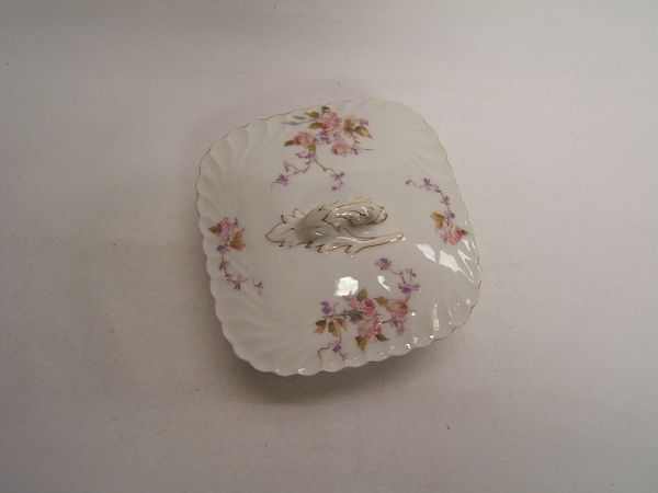 Lewis Straus & Sons Bohemia Karlsbad Butter Dish 3 pc  