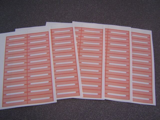 100 Blank Burnt Orange Juke Box Labels Jukebox No S&H  
