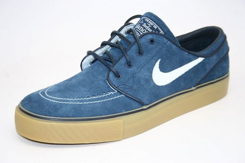 NIKE STEFAN JANOSKI SB OBSIDIAN NAVY GUM WHITE Sz 8  