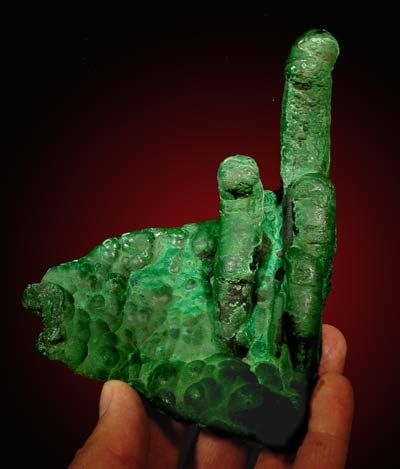 Superb MALACHITE STALACTITES to 6.2 on Matrix Congo  