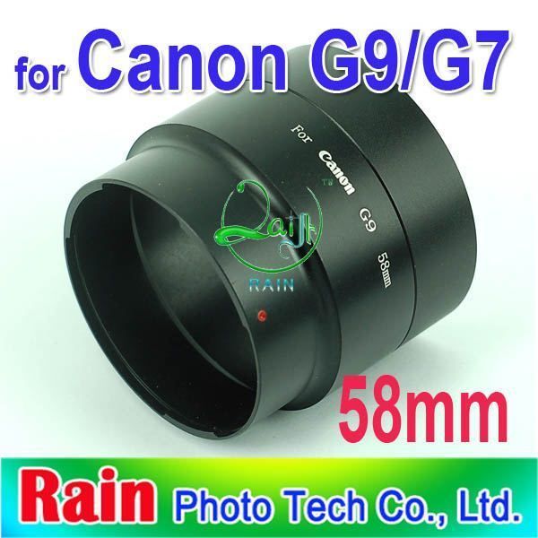 58 58mm Lens Filter Adapter Tube Ring for Canon G9 G7  