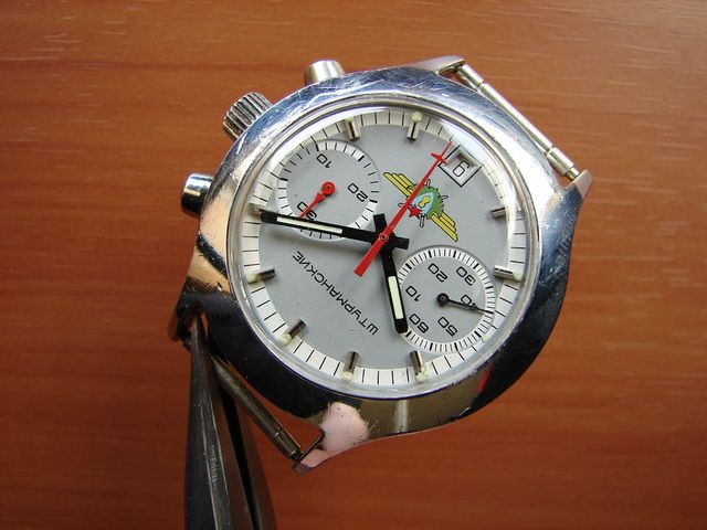 SHTURMANSKIE POLJOT 3133 SOVIET MECHANICAL CHRONOGRAPH Perfect USSR 