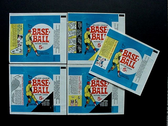 1969 Baseball Wrapper Lot 5 Diff Rub Offs Deckle Edge  