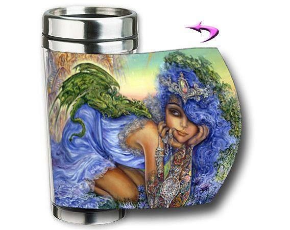 Dragon Charmer Josephine Wall Fantasy Art Travel Mug  