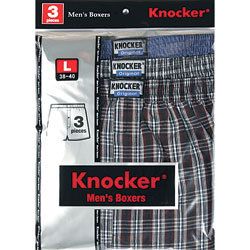 MENS KNOCKER BOXER SHORTS PLAID UNDERWEAR S M L XL  