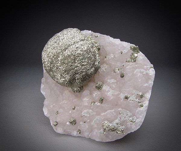 Pyrite Balls on Fluorite, Jiangxi, China  