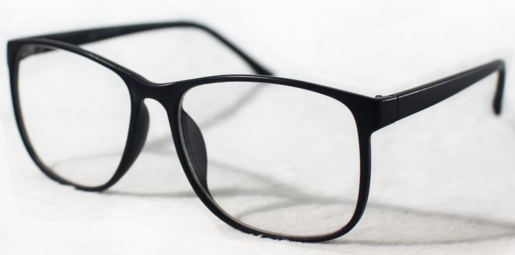 NEW SIMPLE CLEAR LENS BLACK FRAME BROWN BIG GLASSES  