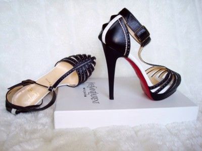 CHRISTIAN LOUBOUTIN RONETTE BLACK WHITE 3.1 PHILLIP LIM SPRING RUNWAY 