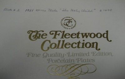   THE HOLY CHILD COLLECTOR PLATES FLEETWOOD COLLECTION CHRISTMAS CHRIST