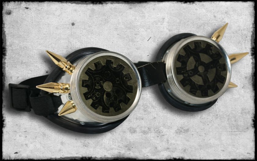 CHRONONAUT STEAMPUNK VICTORIAN CYBER SPIKE LARP GOGGLES  