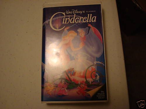 Cinderella VHS Disney 1st Edition Black Diamond Video  