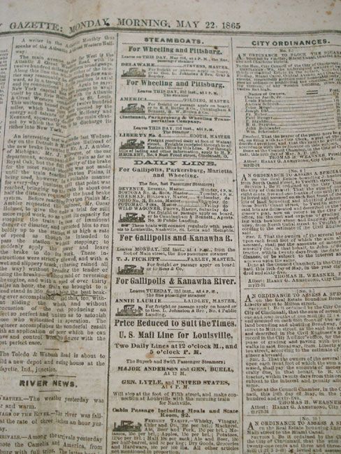 CW NEWSPAPER JEFF DAVIS FORTRESS MONROE ~ LINCOLN TRIAL  