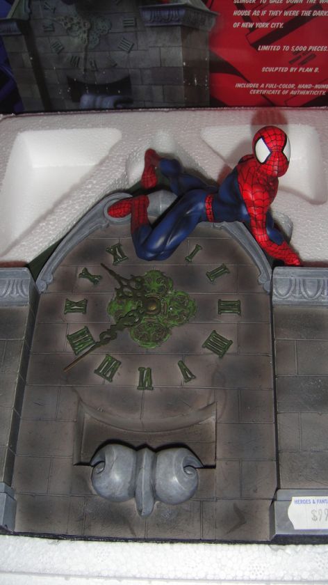 SPIDER MAN CLOCK TOWER WALL STATUE★2005 NT Bowen MIB  