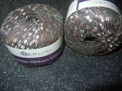 Berlini Ladder Ribbon Glitter Yarn 1 Skein Rose Quartz  