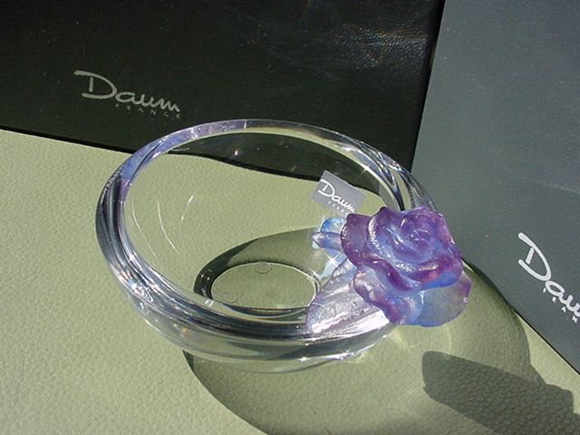 DAUM ROSE Coupelle Round FABULOUS NIB  