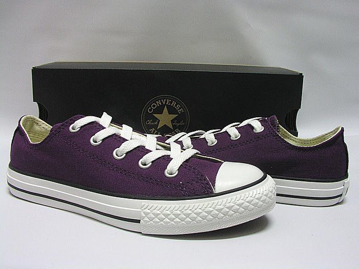 CONVERSE ALL STAR LOW PURPLE KIDS US SIZE 12, 18.5 CM  