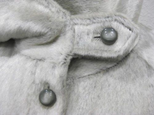 vtg 50s Ladies Faux Seal Skin Winter Coat w/ Hood  