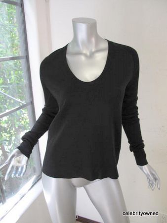 Balenciaga Black Long Sleeve Scoop Neck Sweater M  