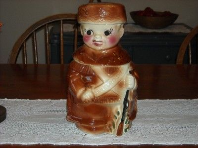 RARE American Bisque Davy Crockett Cookie Jar  