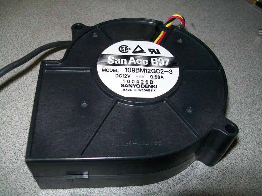 SANYO DENKI SAN ACE B97 109BM12GC2 3 12V 0.68A FAN / BLOWER ASSEMBLY 