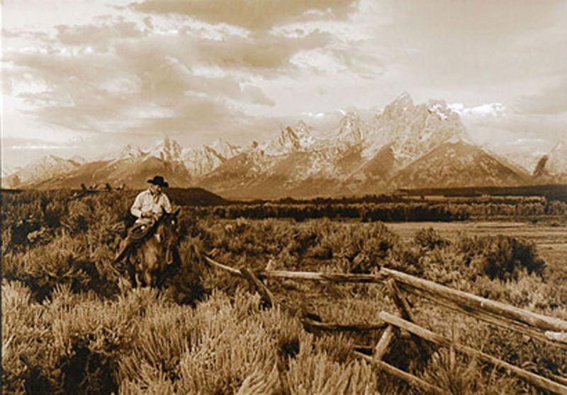 Riding Fences Print Robert Dawson Cowboy Horse Art  