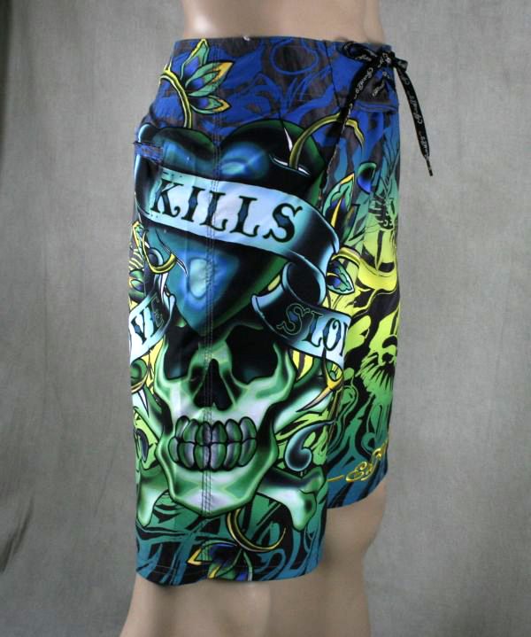 ED Hardy BOARD SHORTS swim trunks LOVE KILLS SLOWLY  