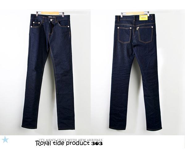 Korean Fashion Mens Comfortable Cowboy Cut Slim Fit Thin Sytle Denim 