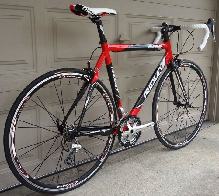 NEW RIDLEY CARBON COMPOSITE TRIPLE ALLOY 105 FSA 54CM RED LARGE PICS 