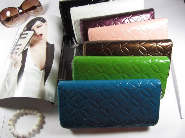   PU Leather Wallet Clutch Copper Cash Printing Purse Long Handbag Bag