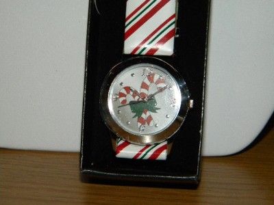 Avon Happy Holiday Watch Candy Cane New 094000584738  
