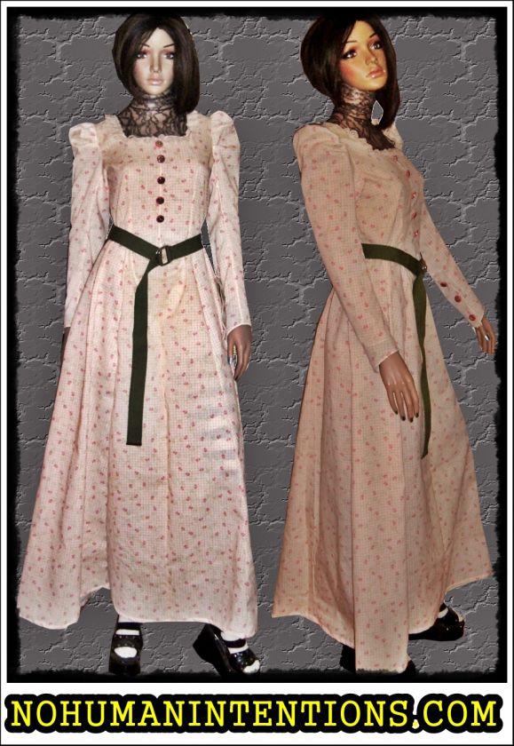 STEAMPUNK VICTORIAN PIONEER DAY DRESS larp cosplay  