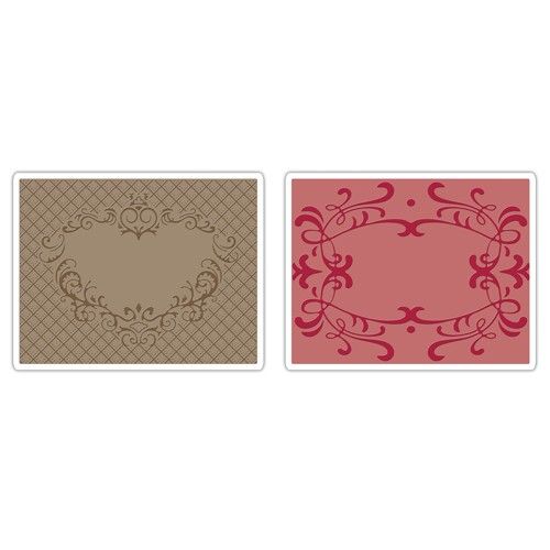   Textured Impressions   Embossing Folders   Heart and Ornate Frames Set