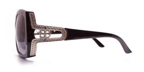 These are a pair of DG Eyewear Sunglasses, with a diamond look temple 