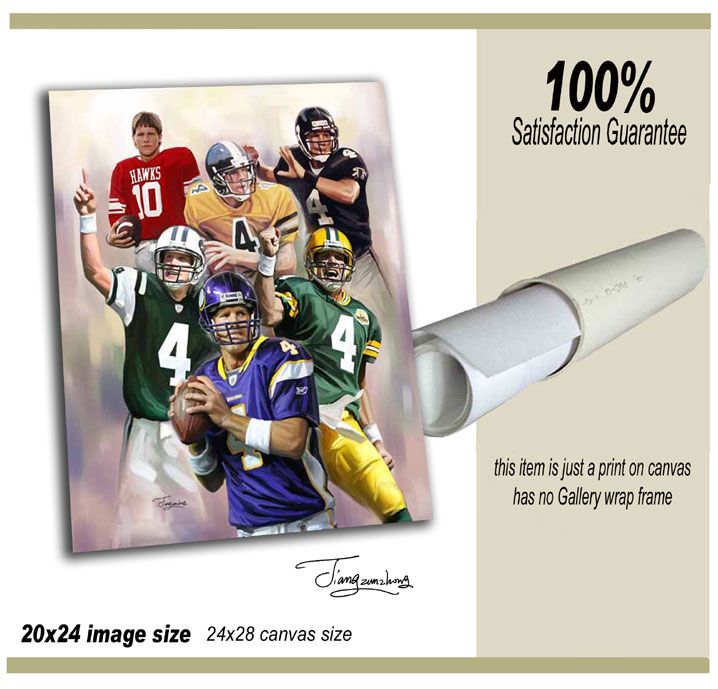 Brett Favre  giclee print on canvas B 0149  