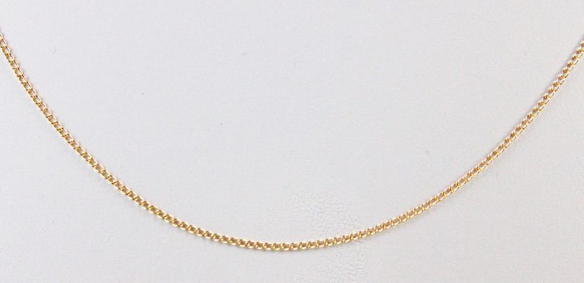   Filled .8mm Curb Necklace Chain Eight Lengths To Choose From  