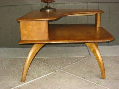 Vintage Heywood Wakefield Corner Stepstone Coffee End Table  