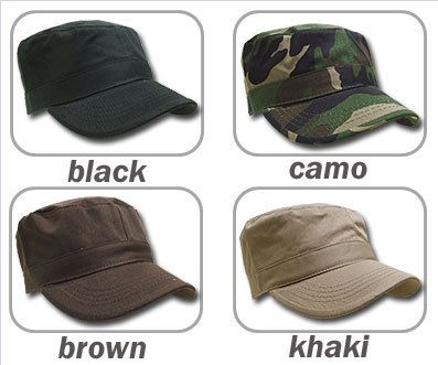 LOT OF 3 PCS COTTON FITTED MILITARY ARMY CADET HAT CAP  