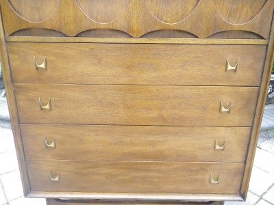 DANISH MOD BROYHILL BRASILIA TALL DRESSER MID CENTURY  