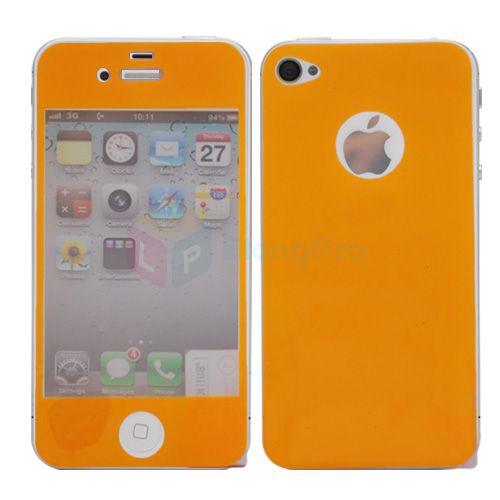 New Fashion 4 Colors Screen protector cover front back for apple 