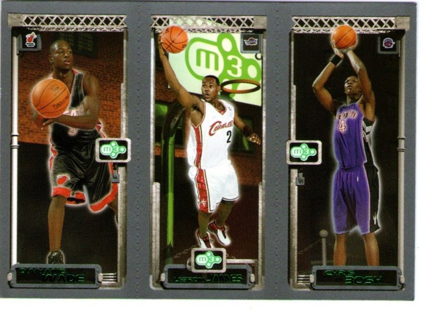 LeBRON JAMES/DWYANE WADE/CHRIS BOSH 03 TOPPS MATRIX MIAMI HEAT ROOKIE 