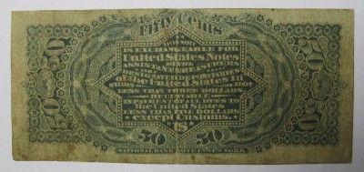 50 CENT FRACTIONAL CURRENCY. ACT MARCH 3, 1863  