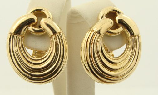 Designer David WEBB Ladies 18K Gold Earrings  