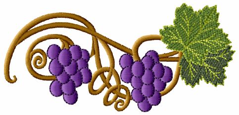 Grape Vines machine embroidery designs set 5x7 hoop  