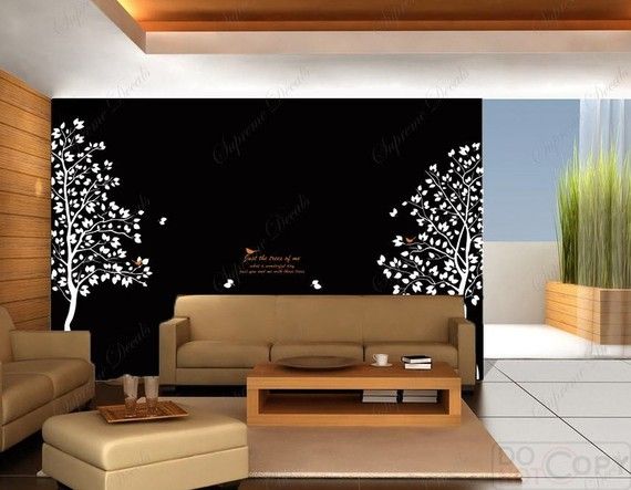   Twin Tree(83inch tall)   Vinyl Wall art decals graphic for home decor