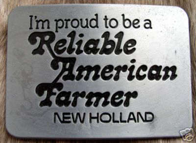 Vintage New Holland Farm Farming Belt Buckle  