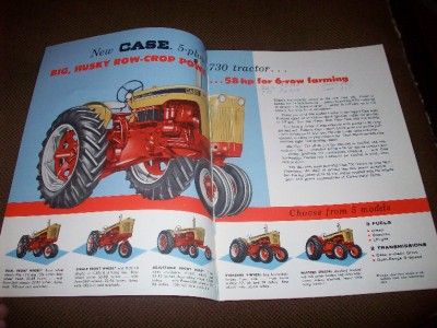 1960 Case 730 Series Tractor Brochure Nice 5 Plow  