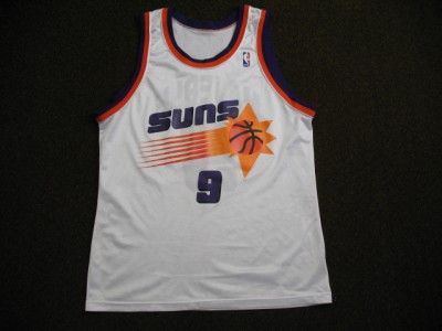 Dan Majerle 9 Phoenix Suns Champion Jersey 44 vtg White  