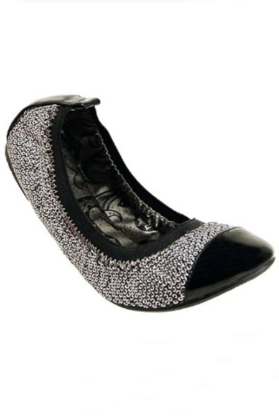 DOLL HOUSE MADISONN PEWTER SEQUINS SPARKLE FLAT  