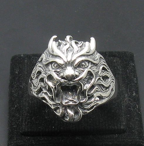 STERLING SILVER RING SOLID 925 DAEMON DEVIL BIKER NEW SIZE 7   13 