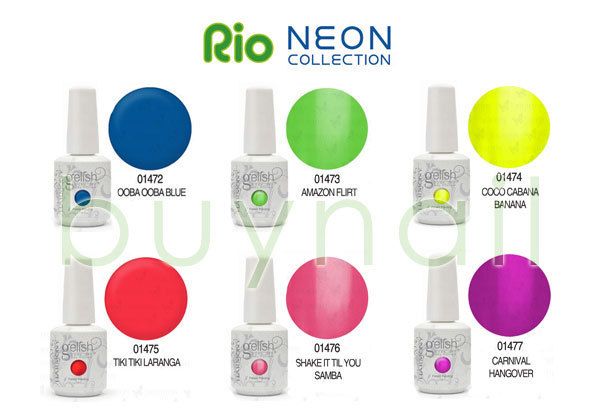 HARMONY Gelish Kit UV Gel Polish Colors   Rio NEON COLLECTION ★ SHIP 